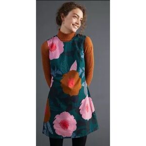 Anthropologie Conditions Apply Shift Mini Dress Floral Size Medium‎ NWT